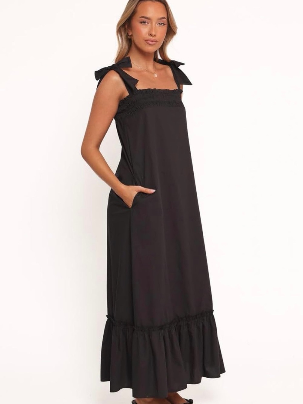 Petal & Pup Irina Black Maxi Dress - Picture 2 of 3